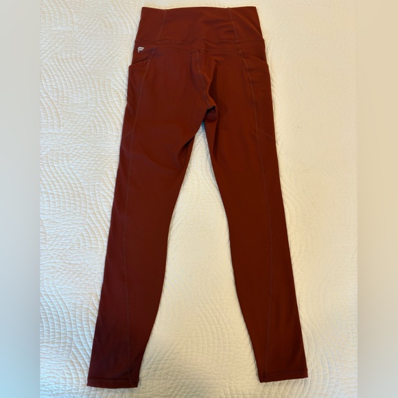 Fabletics -Pure Luxe Leggings, High-Waisted Rust - Picture 2 of 6